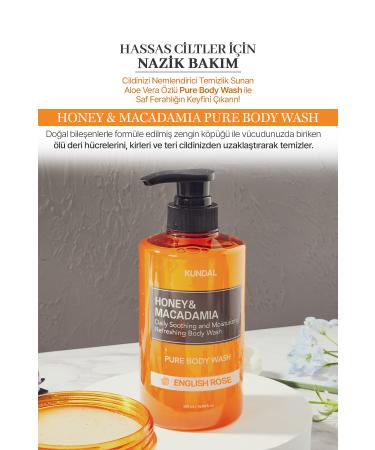 Kundal Ph Balancing and Purifying Body Wash Gel Honey&macadamia Pure Body Wash (ENGLISH ROSE) - Buy Online on GoSupps.com