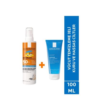 La Roche Posay Anthelios Dermo Pediatrics Invisible Spray (spf 50+) 200 Ml +lipikar Gel Lavant 100 Ml