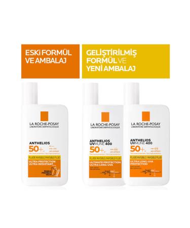 La Roche Posay Anthelios UVmune Fluid Spf50 Face Sunscreen For All Skin Types 50 ml 923 Face Sun Cream - Buy Online on GoSupps.com