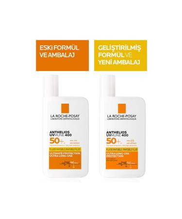 La Roche Posay SPF50 colourless sun cream with a light fluid texture for all skin types 50ml - Buy Online on GoSupps.com