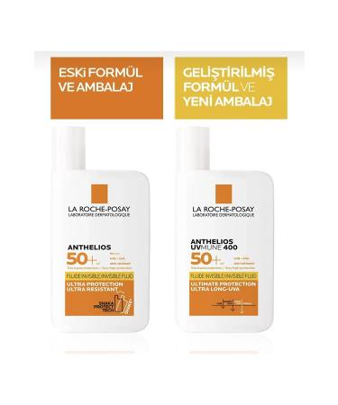 La Roche Posay Anthelios UVmune 400 Fluid Sunscreen for All Skin Types Spf 50 50 ml - Buy Online on GoSupps.com