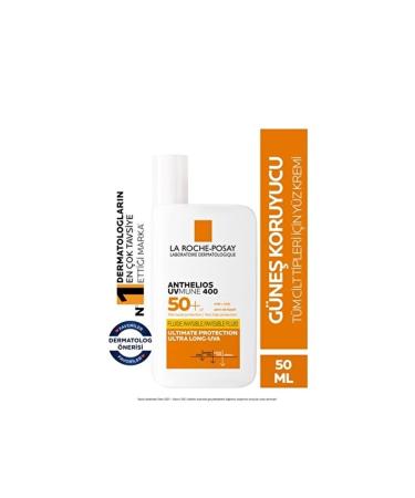 La Roche Posay Anthelios Uvmune Fluid Light Fluid Texture Sun Cream For Face And Eye Area Spf50+ 50 Ml