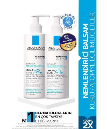 La Roche Posay Lipikar Baume Balsam Lotion Ap+m Skin Prone to Atopy 400 Mlx2