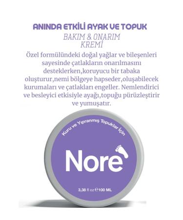 NORE Foot and Heel Cream for Dry and Weathered Feet & Heels Foot Therapy 100 ml - Buy Online on GoSupps.com