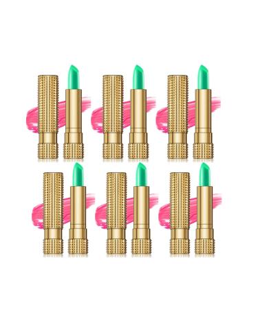 Lesvip's 6 pieces Magic Lipstick Magic Lipstick 24 hour permanent color changing lipstick