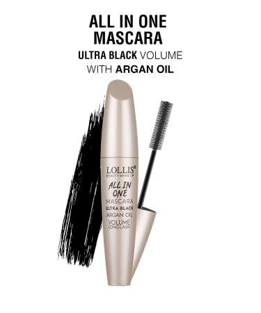 Lollis All In One Ultra Black Argan Oil Volume Mascara / All In One Ultra Black Volume Mascara / Rimel
