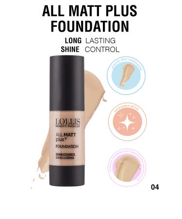 Lollis All Mat Plus Foundation 04 / All Mat Plus Foundation Color No: 04 Dark Tone