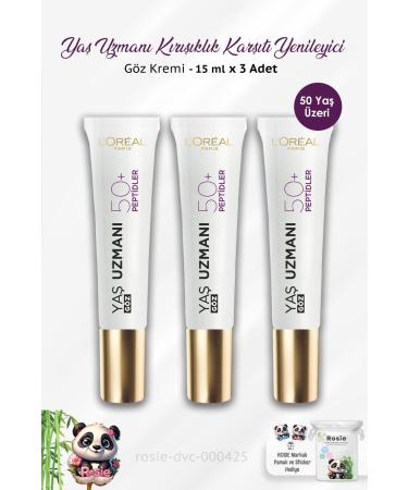 L'Oreal Paris 3 Pieces Loreal Paris Anti-Wrinkle Regenerating Eye Cream 50+ 15 ml and ROSIE