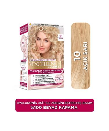 L'Oreal Paris Excellence Creme Hair Dye 10 Light Blonde