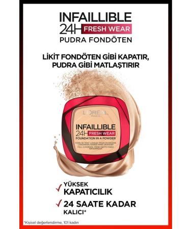L'Oreal Paris Infaillible 24h Fresh Wear Powder Foundation 40 Cashmere - Buy Online on GoSupps.com