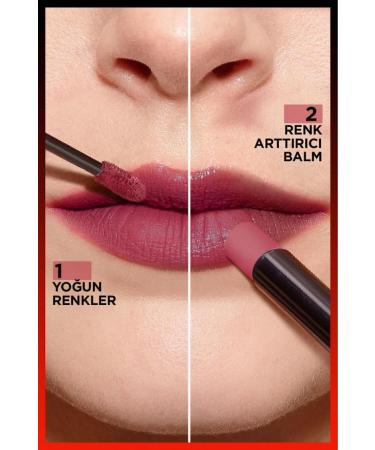 L'Oreal Paris L'or al Paris Infaillible 2-step 24 Hour Liquid Lipstick & Balm - 302 Rose Eternite - Buy Online on GoSupps.com