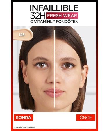 L'Oreal Paris L'Or al Paris Infaillible 32H Fresh Wear Vitamin C Foundation - 125 Natural Beige Concealer - Buy Online on GoSupps.com