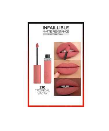 L'Oreal Paris L'oreal Lipstick Inf La Matte Resistance 123 - Buy Online on GoSupps.com