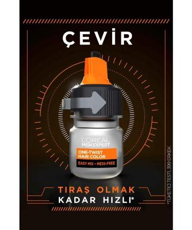 L'Oreal Paris Men Expert One-twist Men's Hair Dye Black 02 - Buy Online on GoSupps.com