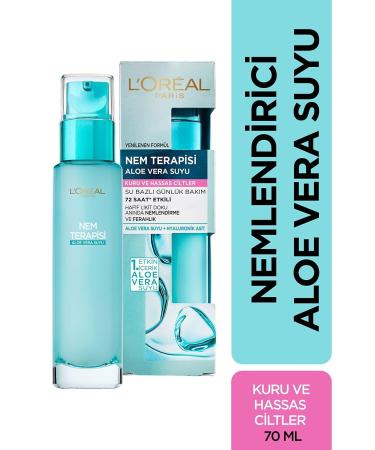 L'Oreal Paris Moisture Therapy Aloe Vera Juice Dry and Sensitive Skin Water Based Daily Care 70 Ml