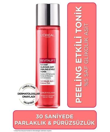 L'Oreal Paris Revitalift 5% Pure Glycolic Acid Peeling Tonic 180ml & Telescopic Black Mascara - Buy Online on GoSupps.com