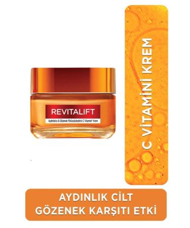 L'Oreal Paris Revitalift Clinical Brightening & Pore Smoothing Moisturizing Vitamin C Cream 50 Ml