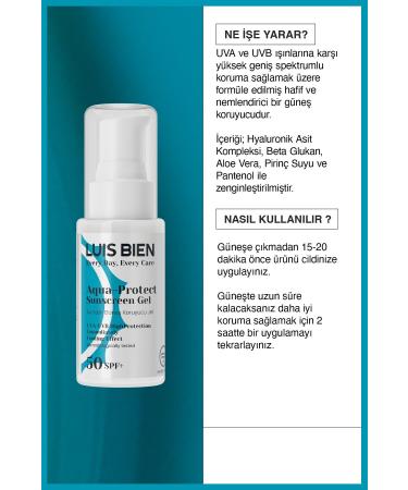 Luis Bien Spf 50 Water Based Sun Gel | Aqua Sun Gel | High Protection - Buy Online on GoSupps.com