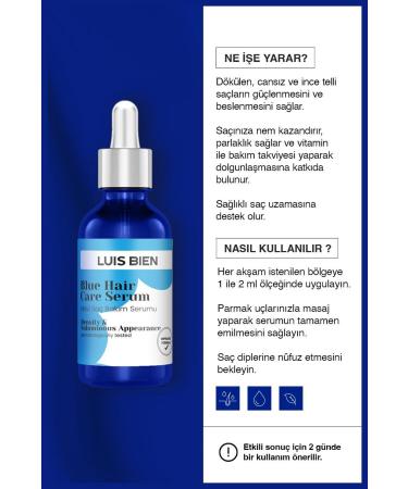 Luis Bien New Series Anti-Loss Strengthening Blue Hair and Beard Serum 50 ml - Buy Online on GoSupps.com