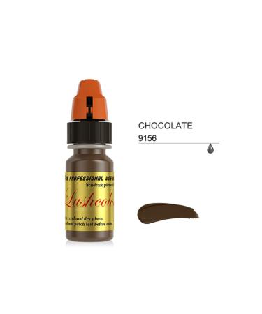 Lushcolor Chocolate Permanent Makeup Dye Chocolate Brown Professional High Pigment Permanent Makeup Dye 8ml