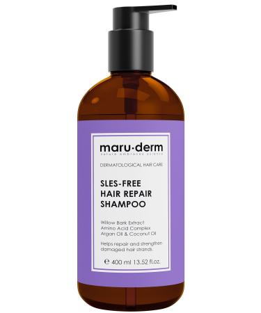 Maru.Derm Hair Repair Sulfate-Free Shampoo 400 ML | Damaged Weak Hair | Sulfate-Free Salt-Free Vegan Shampoo