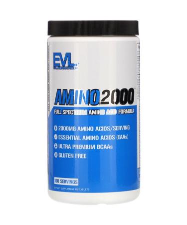 EVLution Nutrition AMINO2000 Full Spectrum Amino Acid Formula 480 Tablets