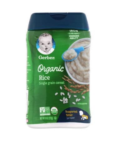 Gerber Single Grain Cereal Organic Rice 8 oz (227 g)