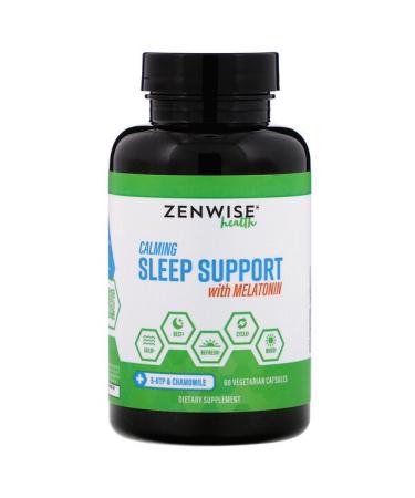 Zenwise Health Calming Sleep Support with Melatonin 60 Vegetarian Capsules