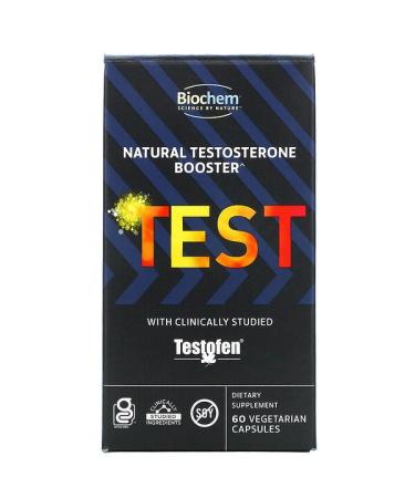 Biochem TEST Natural Testosterone Booster 60 Vegetarian Capsules