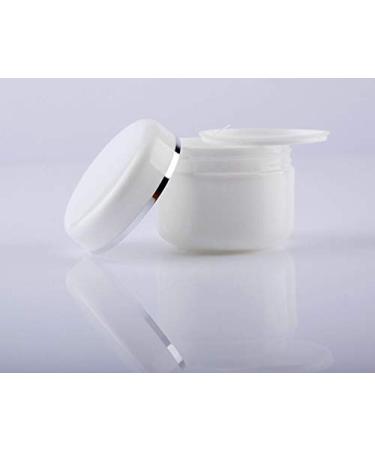 6-Pack 8 OZ White Plastic Cosmetic Containers with Liner & Dome Lid - Refillable Makeup Pots for Ointments Creams Scrubs & More - Buy Online on GoSupps.com