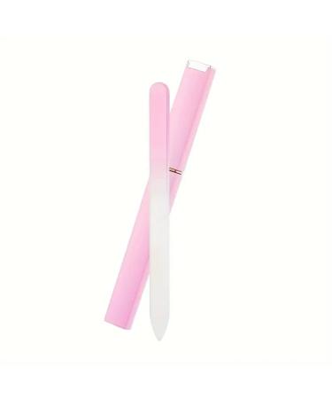 Crystal Nail Glass File Strong Glass File for Natural and Artificial Nails Double Sided Nail File with Case Professional Salon Manicure/Pedicure Tool for Nails Women Men Kids Nail Care Gift