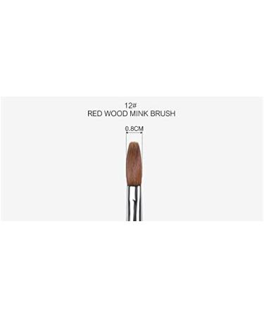 Alexnailart Kolinsky Sable Nail Brush 12# Acrylic Pen with Red Wooden Handle - Manicure Design Tool for Acrylic Powder - Pack of 1 - Buy Online on GoSupps.com