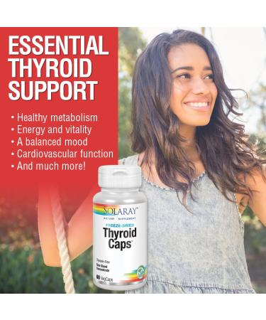 Solaray Freeze Dried Thyroid Caps - 60 Capsules for Optimal Thyroid Support - Buy Online on GoSupps.com