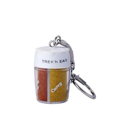 4 Pack 4 in 1 Spice Jars with Keychain, 1 Pack (1 x 15g) Mini 4 in 1 Take Away Camping Travel Salt Pepper Shakers