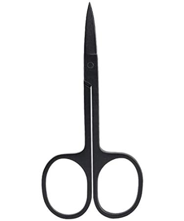 Black Stainless Steel Scissor Eyebrows Nose Hair Beard Scissor Beauty Tool Nose Hair Scissors fingernail Scissors Small Grooming Scissors(Nose Hair Scissor) Professional