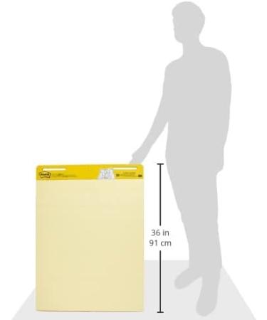 Post-it Super Sticky Easel Pad  25 in x 30 in Sheets  Yellow Paper with Lines  30 Sheets/Pad  2 Pads/Pack  Great for Virtual Teachers and Students (561) - Buy Online on GoSupps.com