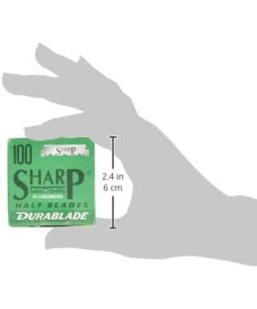Sharp Hi-Chromium Stainless Straight Edge Barber Razor Blades - 100 Count | Professional Quality for Barbers - International Shipping Available - Buy Online on GoSupps.com