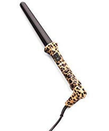 1" Animal Print Graduated Ceramic Curling Wand Iron - Leopard