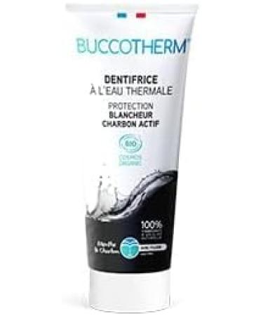 BUCCOTHERM | Whitening Protection Toothpaste with Activated Charcoal | Restores teeth to their natural whiteness | Certified Organic - 100% natural ingredients - Mint flavor | Pack of 3x75 ml - Buy Online on GoSupps.com