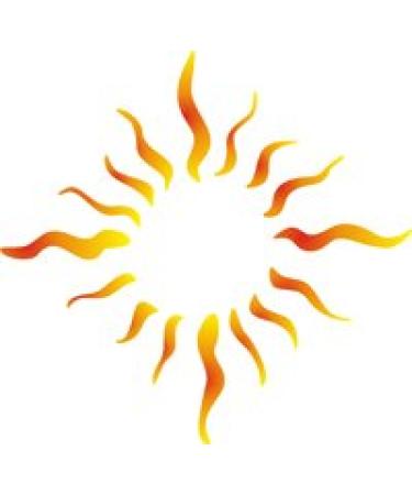 Eulenspiegel 105917 - Self-adhesive stencil - Sun flames