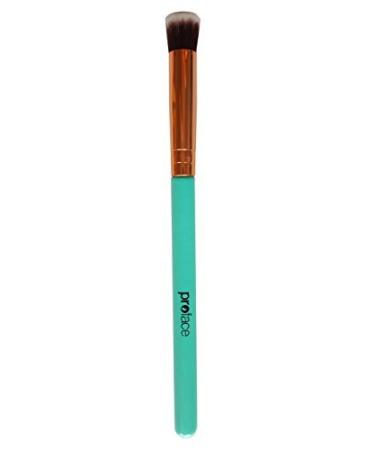 Mini Precision Flat Top Kabuki Brush - Mypreface Rose Golden Synthetic Flat Top Kabuki Makeup Brush Best for Acne and Undereye Blending for Maximum Coverage Mini Flat Top Kabuki Brush Blue