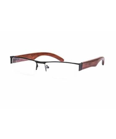 SHINU+2.50 Computer Reading Glasses for Men Blue Light Blocking Wooden Frame Glasses-2739(C2 -100
