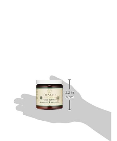 Desalu Naturals Raw African Shea Butter with Hemp Seed Oil & Argan Oil (8 oz) - Nourishing Skin Hydration - Buy Online on GoSupps.com