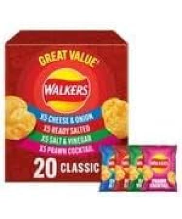 Walkers.Meaty Variety Multipack Crisps Box 20 x 25g | Assorted Flavors for Ultimate Snacking | Multipack | Savory and Crunchy Bacon 500 g (Pack of 1) - Buy Online on GoSupps.com