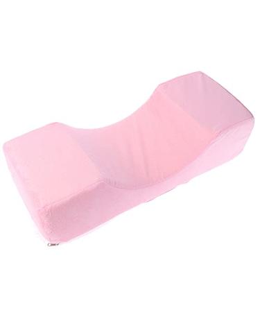 HOKY  Lash Pillow Neck Support Eyelash Pillow Soft Grafting Eyelashes Memory Foam Eyelash Extension Pillow With Pocket Makeup Salon (Pink)