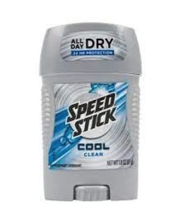 Speed Stick Men Cool Clean Antiperspirant Deodorant 1.8 oz-2 Pack-Travel Size-carry on complient