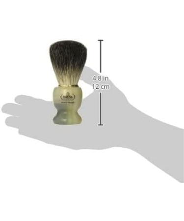Premium Omega Black Badger Shaving Brush with Resin Handle & Stand - International Shipping Available - Buy Online on GoSupps.com
