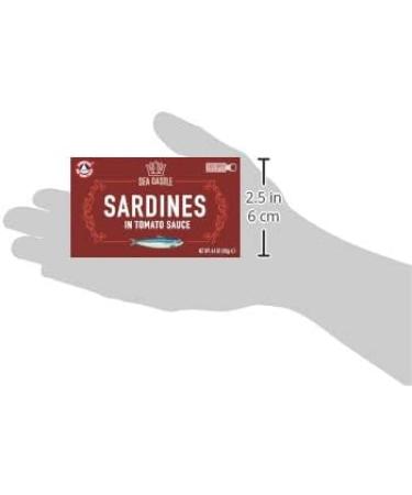 Sea Castle Sardines in Tomato Sauce 125g (Case of 12) | Rich in Omega 3 Easy Open BPA Free Tin Kosher - Buy Online on GoSupps.com