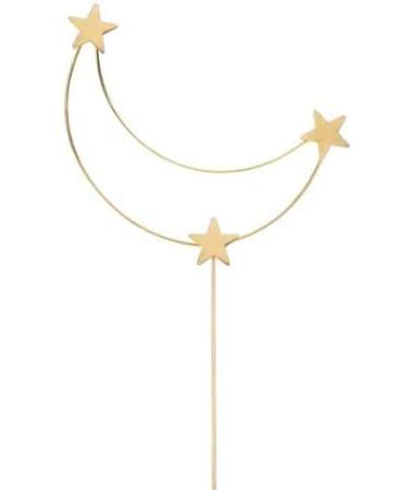 Metal Cake Decoration Star Moon Cake Topper For Birthday Wedding Valentine's Day Baby Shower Baking Party Supplies(Gold)