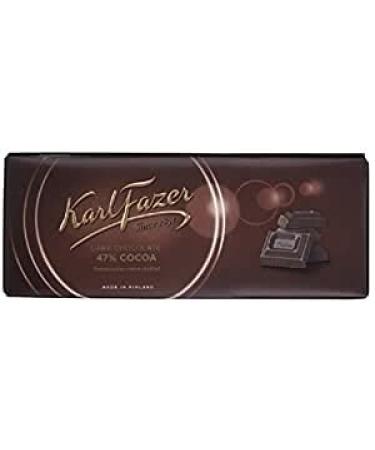 Fazer 4 bars of dark chocolate Karl Fazer cocoa 47% Finland by Fazer